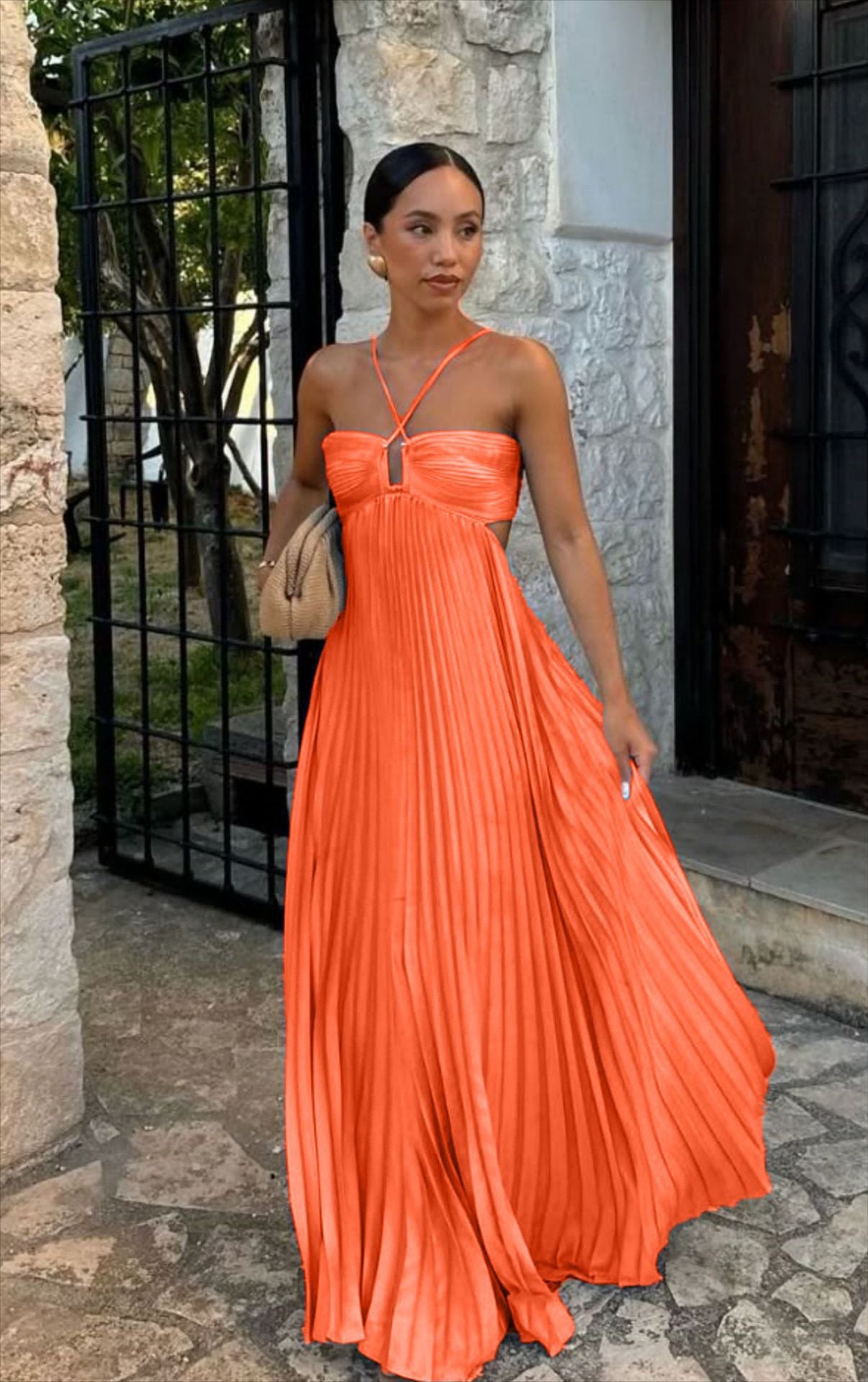 Mayce® Elegante | Celeste  Maxi Elbise