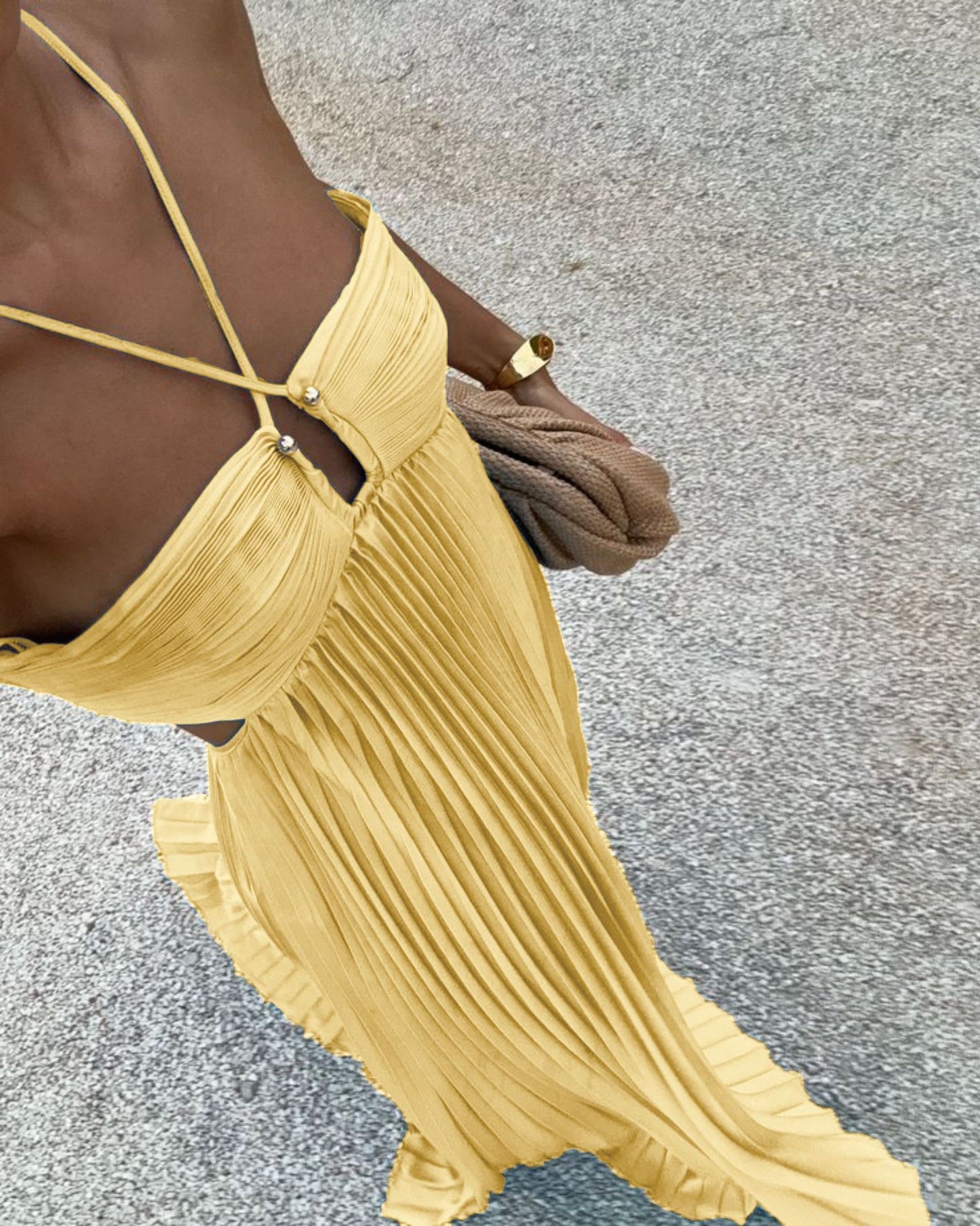 Mayce® Elegante | Celeste  Maxi Elbise