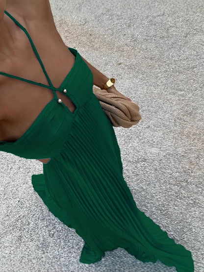 Mayce® Elegante | Celeste  Maxi Elbise