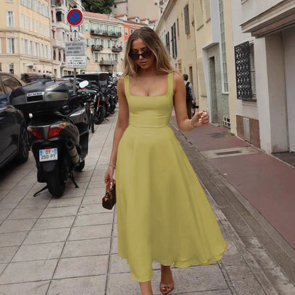 Bella Saten Maxi Elbise