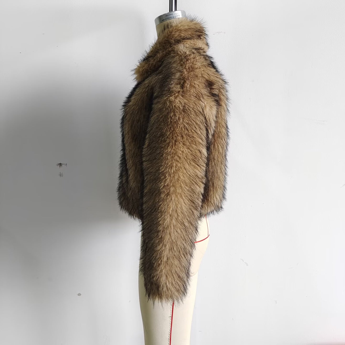 Mayce Elegante ™ | Faux Fur Collar Short Faux Fur Coat