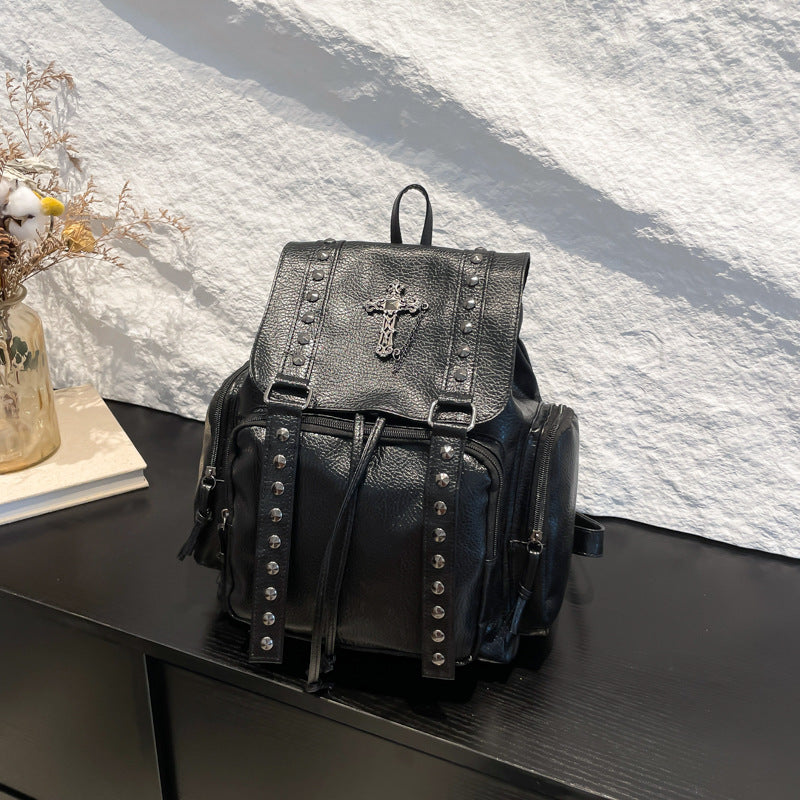 Mayce Elegante ™  | SKYLAR Studded PU Leather Backpack