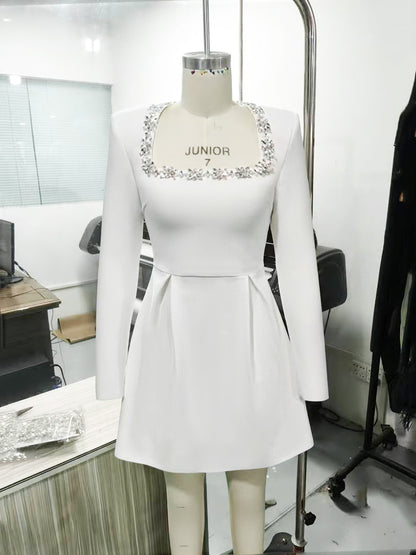 Isabella Crystal Detaylı Mini Elbise