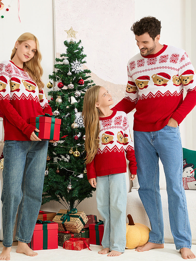 Mayce Elegante™| Harper Family Teddy Christmas Sweaters