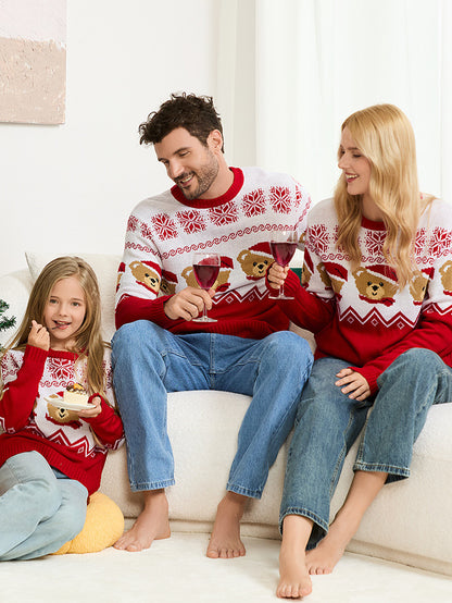 Mayce Elegante™| Harper Family Teddy Christmas Sweaters