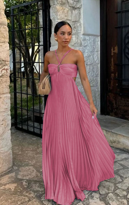 Mayce® Elegante | Celeste  Maxi Elbise