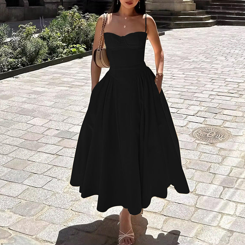 Vivienne Korsaj Detaylı Midi Elbise