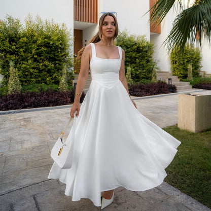 Bella Saten Maxi Elbise