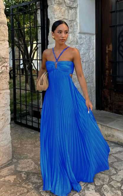 Mayce® Elegante | Celeste  Maxi Elbise