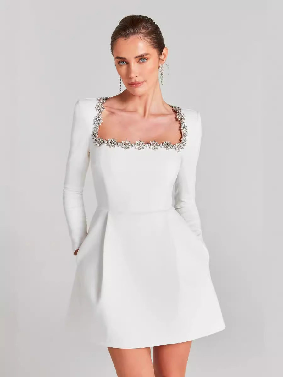 Isabella Crystal Detaylı Mini Elbise