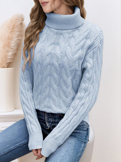 Mayce Elegante™ | Milano Knit Turtleneck Sweater