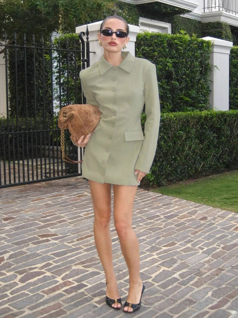Eléa Düğme Detaylı Blazer Elbise