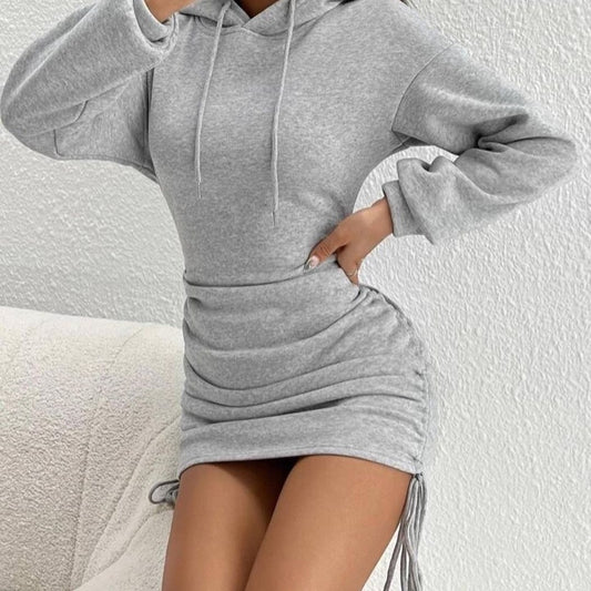 Hailey Hoodie Ruched Mini Dress