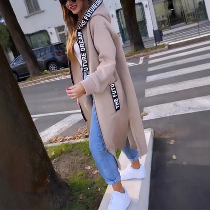 UrbanFlow Kapüşonlu Uzun Hırka