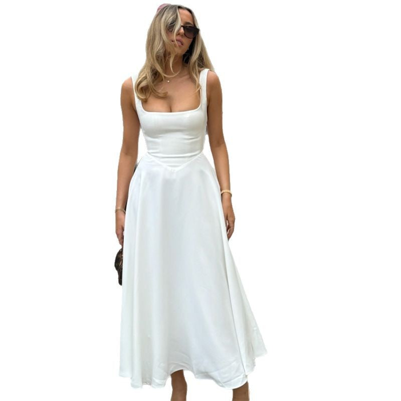 Bella Saten Maxi Elbise