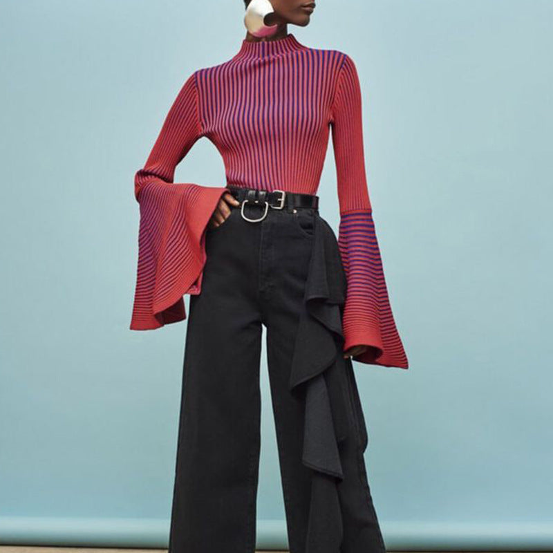 Brielle Flare Sleeve Knit Top