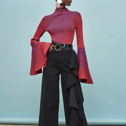 Brielle Flare Sleeve Knit Top