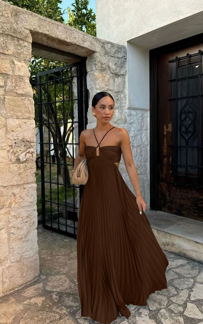 Mayce® Elegante | Celeste  Maxi Elbise