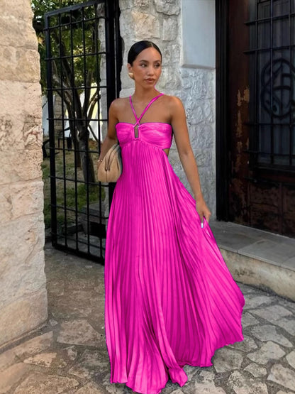 Mayce® Elegante | Celeste  Maxi Elbise