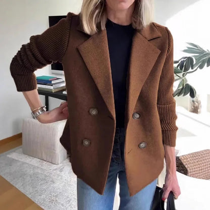 Madison Textured Double-Breasted Blazer