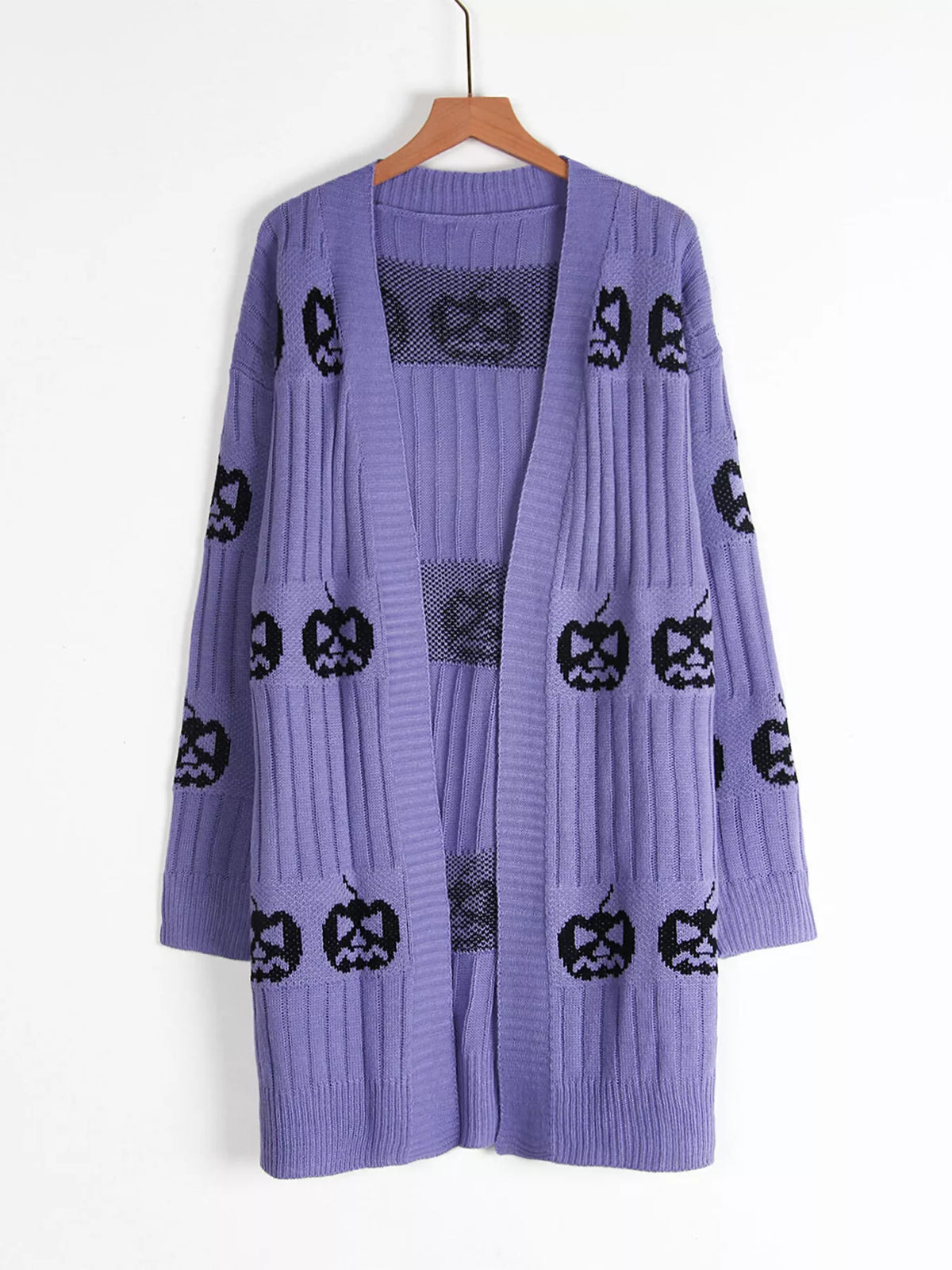 Halloween Pumpkin Open Front Knit Cardigan – Mayce Halloween Edit