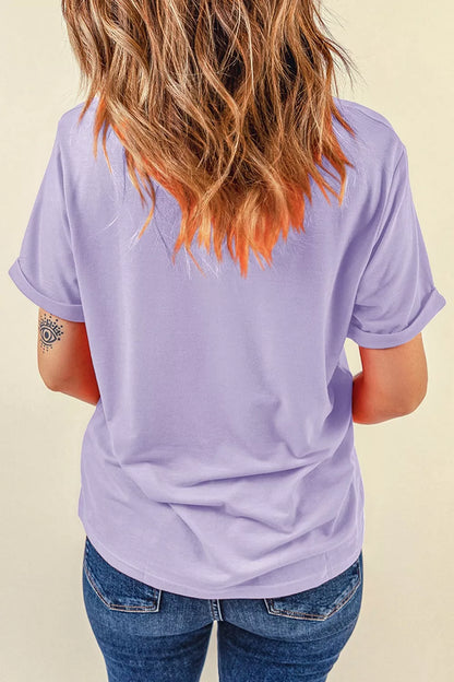 Halloween Spooky Letter Graphic Round Neck Casual T-Shirt – Mayce Halloween Edit