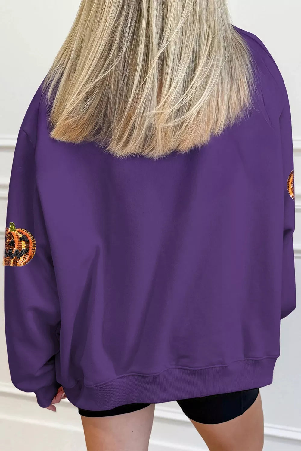 Sequin Pumpkin Spooky Halloween Sweatshirt – Mayce Halloween Edit