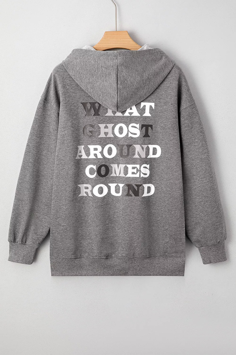 Halloween Ghost Print Mineral Wash Oversize Hoodie – Mayce Halloween Edit