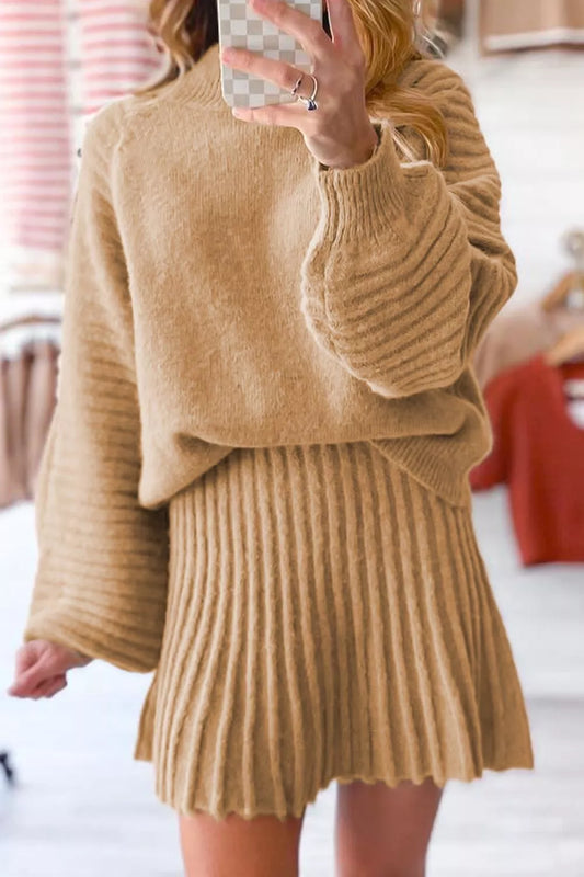 Amara Ribbed Knit Top & Skirt Set by Mayce Elegante — product image 1