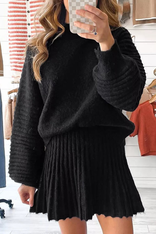 Lena Round Neck Knit Top & Skirt Set by Mayce Elegante — product image 1