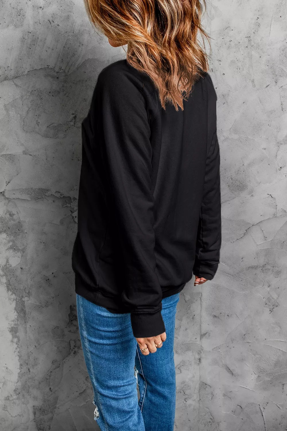 Spooky Rhinestone Drop Shoulder Sweatshirt – Mayce Halloween Edit