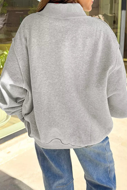 Reversible Halloween Graphic Mock Neck Tunic Sweatshirt – Mayce Halloween Edit