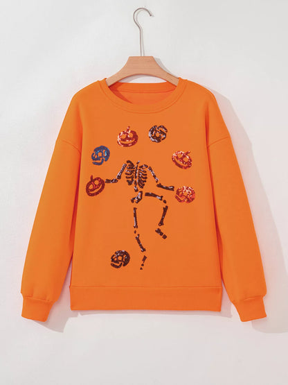 Dancing Critters Sequin Halloween Crew-Neck Sweatshirt – Mayce Halloween Edit