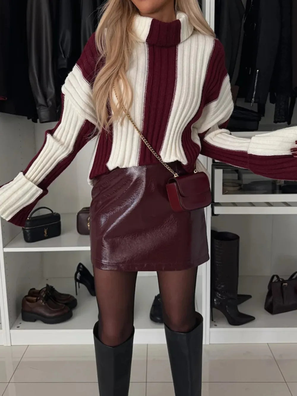 Valerie Striped Turtleneck Sweater by Mayce Elegante — product image 7