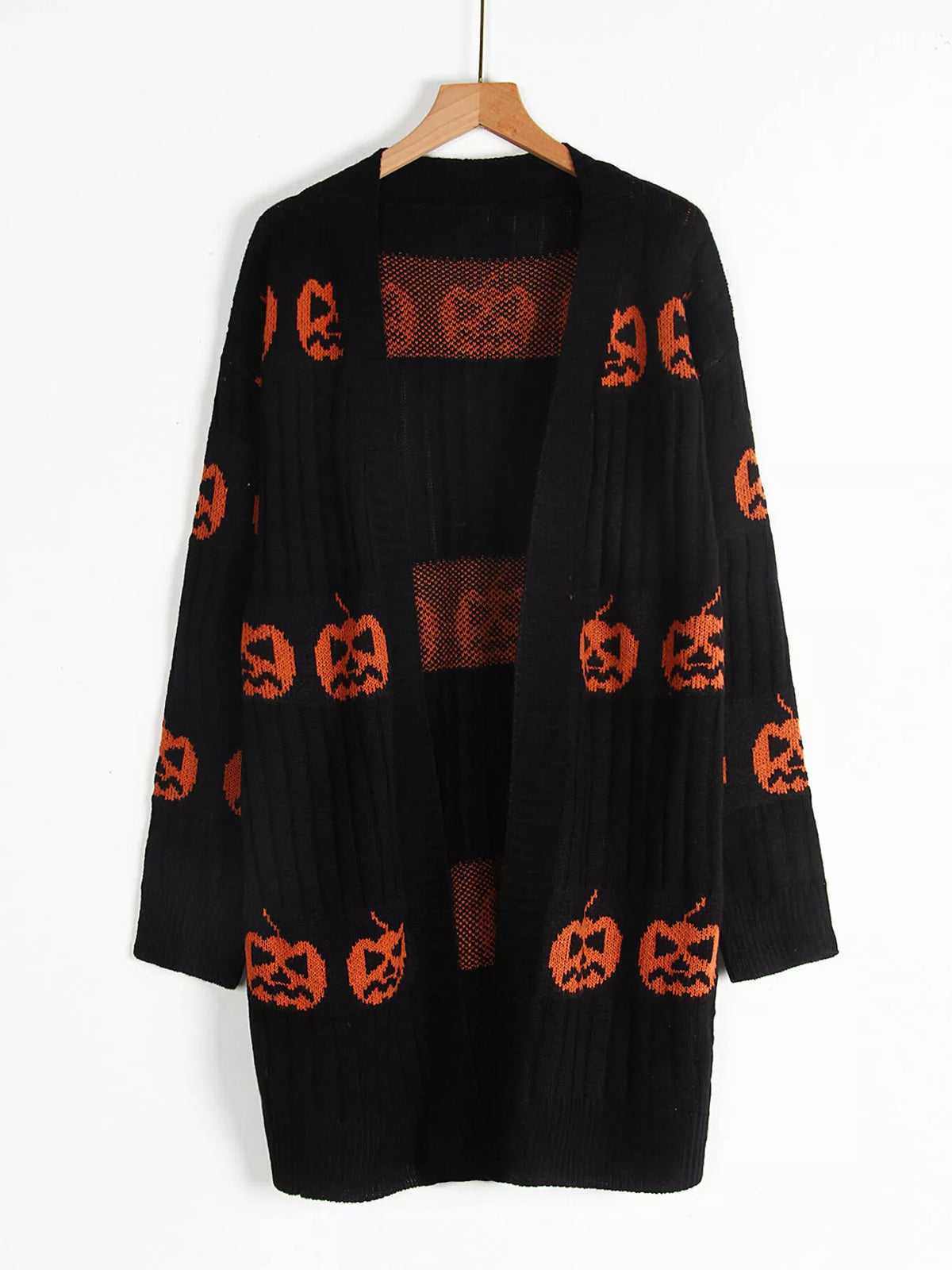 Halloween Pumpkin Open Front Knit Cardigan – Mayce Halloween Edit